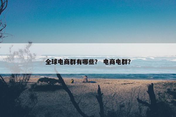 全球电商群有哪些？ 电商电群？