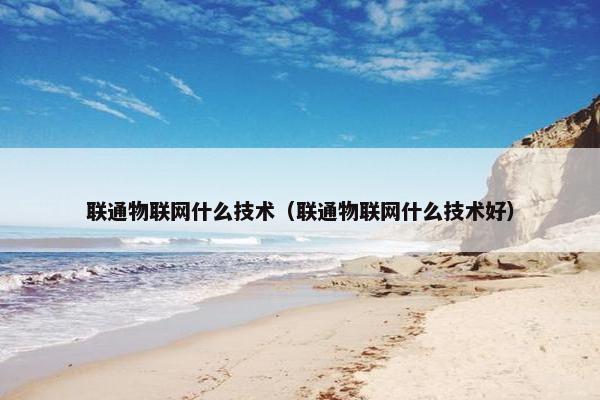 联通物联网什么技术（联通物联网什么技术好）