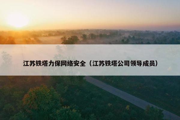 江苏铁塔力保网络安全（江苏铁塔公司领导成员）
