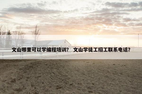 文山哪里可以学编程培训？ 文山学徒工招工联系电话？