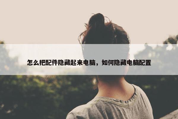 怎么把配件隐藏起来电脑，如何隐藏电脑配置