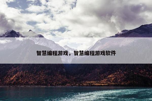 智慧编程游戏，智慧编程游戏软件