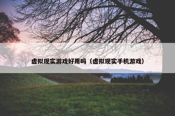 虚拟现实游戏好用吗（虚拟现实手机游戏）