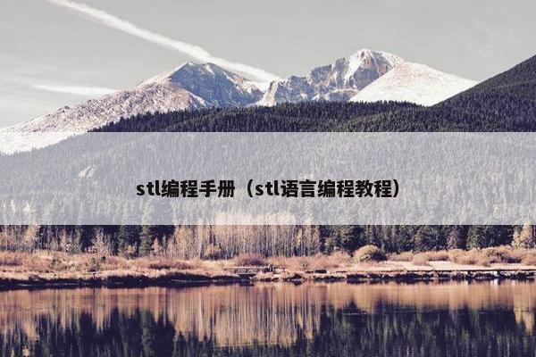 stl编程手册（stl语言编程教程）