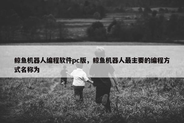 鲸鱼机器人编程软件pc版，鲸鱼机器人最主要的编程方式名称为