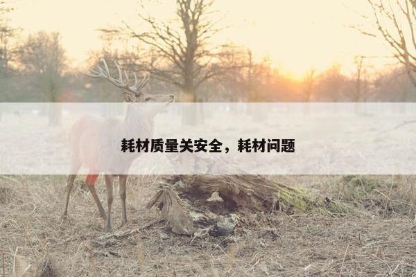 耗材质量关安全，耗材问题