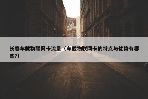 长春车载物联网卡流量（车载物联网卡的特点与优势有哪些?）