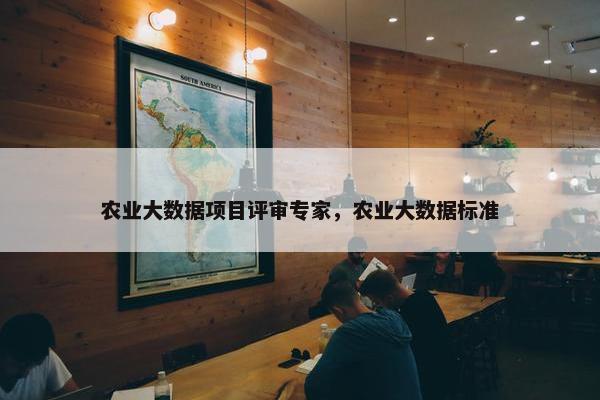农业大数据项目评审专家，农业大数据标准