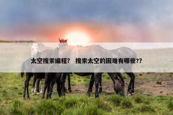 太空搜索编程？ 搜索太空的困难有哪些?？