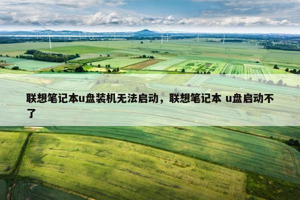 联想笔记本u盘装机无法启动，联想笔记本 u盘启动不了