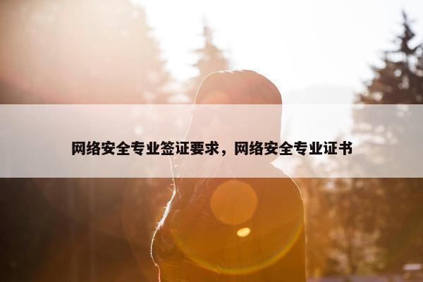 网络安全专业签证要求，网络安全专业证书