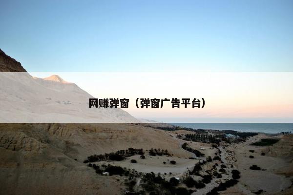 网赚弹窗（弹窗广告平台）