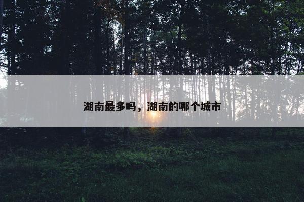 湖南最多吗，湖南的哪个城市
