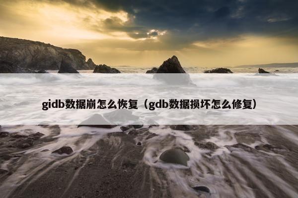 gidb数据崩怎么恢复（gdb数据损坏怎么修复）
