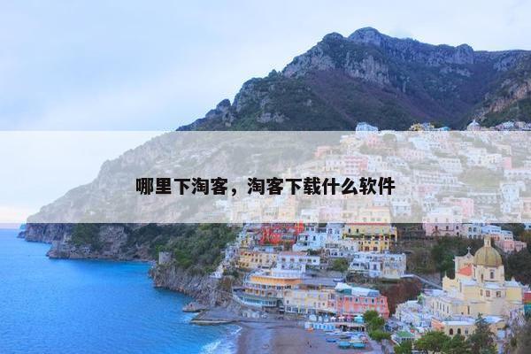 哪里下淘客，淘客下载什么软件