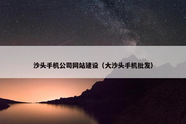 沙头手机公司网站建设（大沙头手机批发）