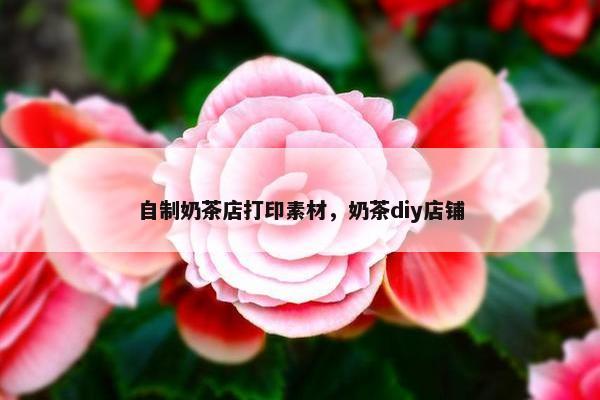 自制奶茶店打印素材，奶茶diy店铺