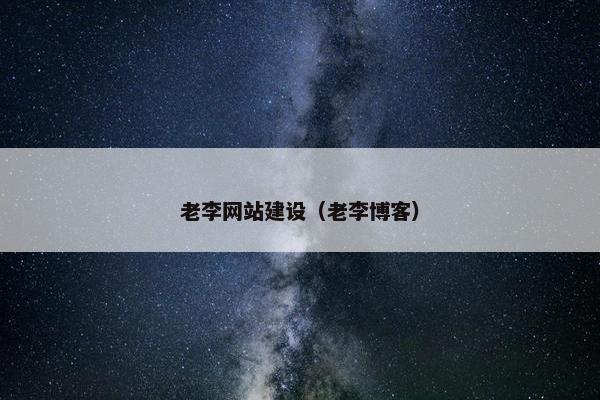 老李网站建设（老李博客）