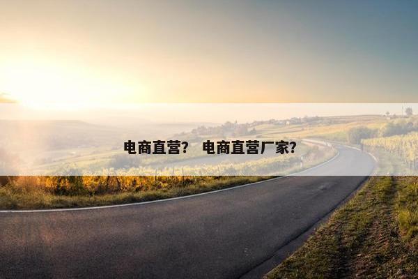 电商直营？ 电商直营厂家？