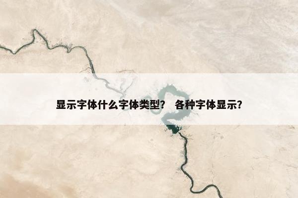 显示字体什么字体类型？ 各种字体显示？