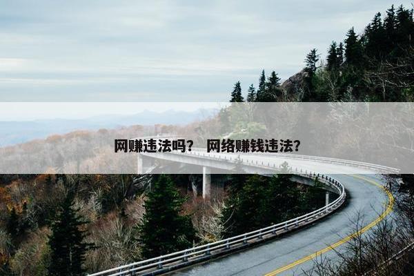 网赚违法吗？ 网络赚钱违法？