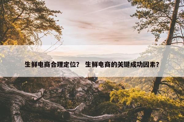 生鲜电商合理定位？ 生鲜电商的关键成功因素？