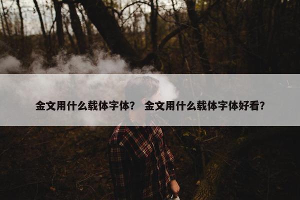 金文用什么载体字体？ 金文用什么载体字体好看？