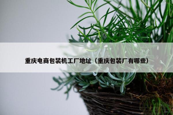 重庆电商包装机工厂地址（重庆包装厂有哪些）