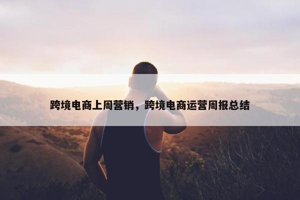 跨境电商上周营销，跨境电商运营周报总结