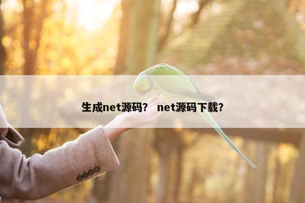 生成net源码？ net源码下载？
