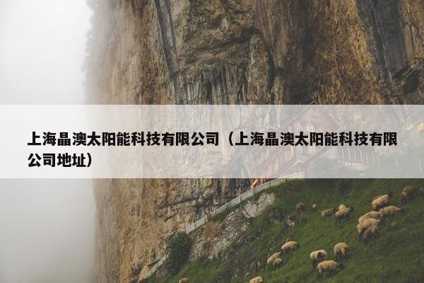 上海晶澳太阳能科技有限公司（上海晶澳太阳能科技有限公司地址）