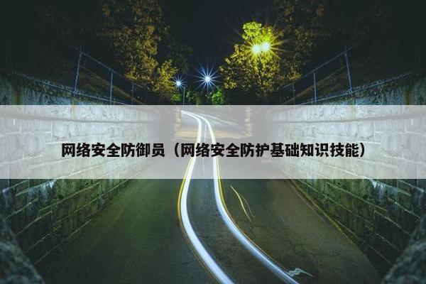 网络安全防御员（网络安全防护基础知识技能）
