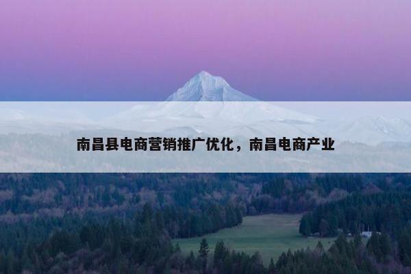南昌县电商营销推广优化，南昌电商产业