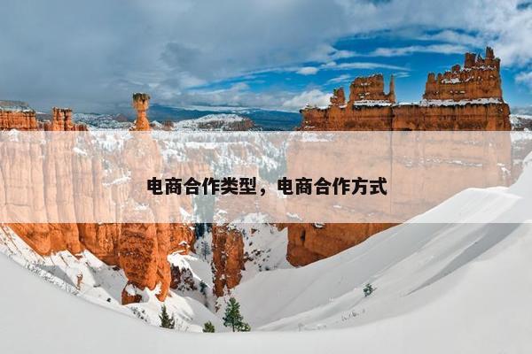 电商合作类型，电商合作方式