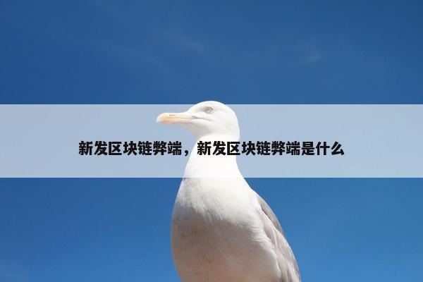 新发区块链弊端，新发区块链弊端是什么