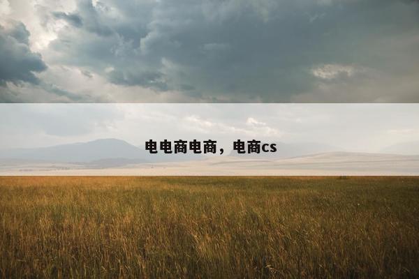 电电商电商，电商cs