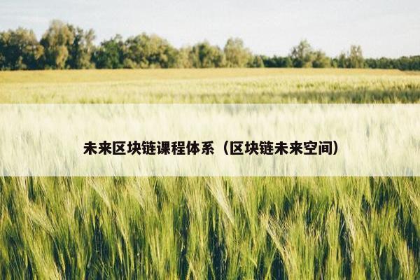 未来区块链课程体系（区块链未来空间）