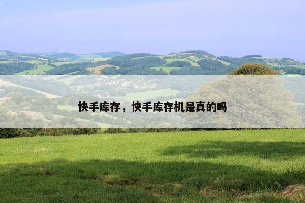 快手库存，快手库存机是真的吗