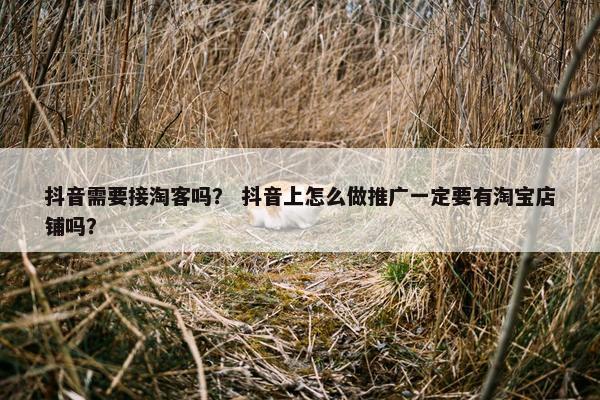 抖音需要接淘客吗？ 抖音上怎么做推广一定要有淘宝店铺吗？