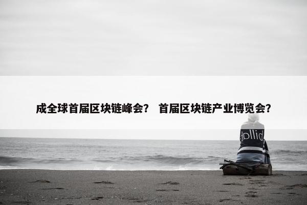 成全球首届区块链峰会？ 首届区块链产业博览会？