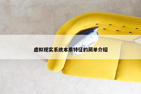 虚拟现实系统本质特征的简单介绍