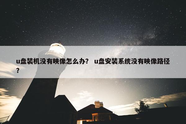 u盘装机没有映像怎么办？ u盘安装系统没有映像路径？