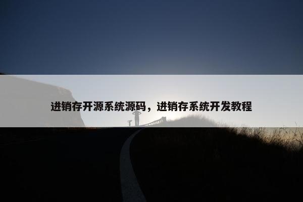 进销存开源系统源码，进销存系统开发教程