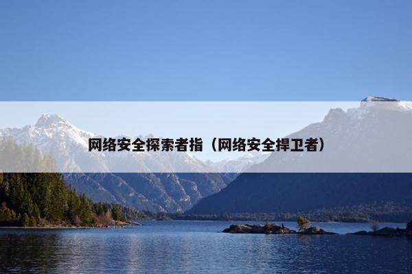 网络安全探索者指（网络安全捍卫者）