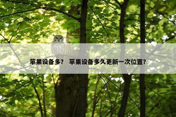 苹果设备多？ 苹果设备多久更新一次位置？