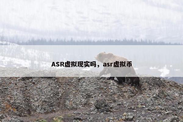 ASR虚拟现实吗，asr虚拟币