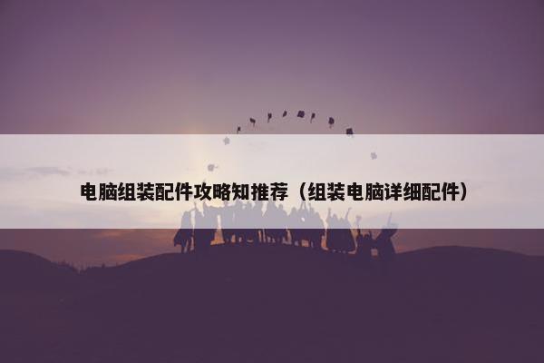 电脑组装配件攻略知推荐（组装电脑详细配件）