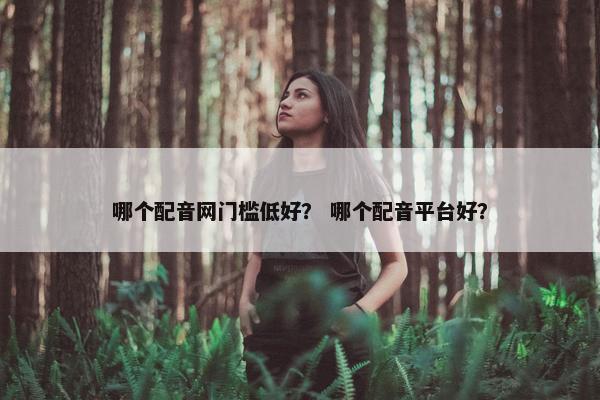 哪个配音网门槛低好？ 哪个配音平台好？