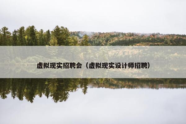 虚拟现实招聘会（虚拟现实设计师招聘）