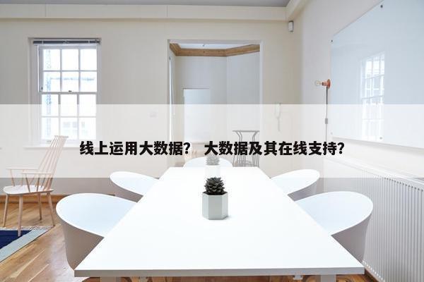 线上运用大数据？ 大数据及其在线支持？